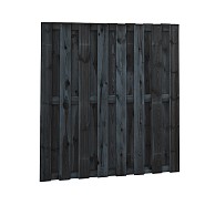 Geïmpregneerd scherm 180x180cm zwart gedompeld planken 15x140mm