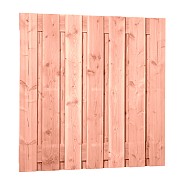 Douglas fijnbezaagd plankenscherm 15-planks 19 mm, 180 x 180 cm, onbehandeld.