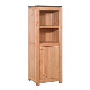 Buitenkeuken enkel 168 Excellent, 168 x 61,5 x 56 cm (HxBxD) met 3 schappen en deuren, onbehandeld.