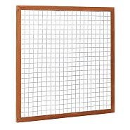 Hardhouten betonijzertrellis met maas 7,5x7,5cm  180 x 180 cm.