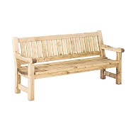 Bank Luuk, 40 mm dik, 96 x 200 x 74 cm (HxBxD), groen geïmpregneerd.