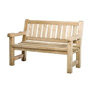 Bank Hugo, 40 mm dik, 96 x 140 x 74 cm (HxBxD), groen geïmpregneerd.