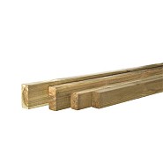 Grenen geschaafde regel 1,9 x 7,0 x 180 cm, groen geïmpregneerd.