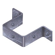 Regenwater-afvoerbeugel, verzinkt 13,7 x 11,0 x 13,7 cm.