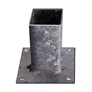 Vloerpaalhouder verzinkt 9 x 9 cm.