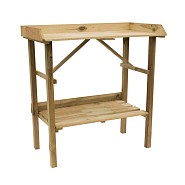 Tuinwerkbankje 95 x 90 x 45 cm (HxBxD), groen geïmpregneerd.