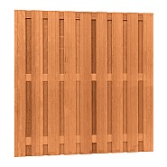 Hardhouten geschaafd plankenscherm 20-planks 14mm, recht verticaal, 180 x 180 cm,beton