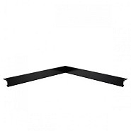 Aluminium binnenhoek daktrim 45x45 mm - 40 cm, zwart RAL 9005