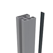 Boston alu Klikprofiel 6x24mm L-234cm RAL7016 tbv alu H paal L-234cm