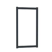 Boston alu vulbaar poortframe 120x183cm RAL9005 incl insteekslot