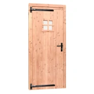 Douglas enkele 1-ruits deur inclusief kozijn, linksdraaiend, 90 x 201 cm, onbehandeld.