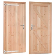 Douglas enkele dichte deur inclusief kozijn, linksdraaiend, 90 x 201 cm, onbehandeld.