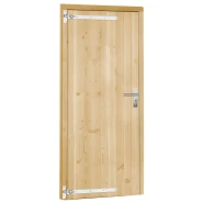 Vuren enkele dichte deur inclusief kozijn, linksdraaiend, 90x201 cm, onbehandeld