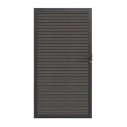 Newtechwood co-extrusie composiet deur in aluminium frame, horizontaal triple, 100x195 cm, silver gray.
