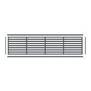 Boston Decopaneel Paxos horizontaal 45x175 cm dikte 2 mm RAL7016 (1008)