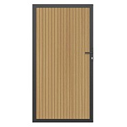 NewTechWood Co-extrusie composiet deur in aluminium frame, verticaal triple, 100 x 195 cm, Red Cedar.