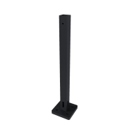 NewTechWood stalen paalhouder incl. bevestigingsmateriaal, 8 x 8 x 40 cm, zwart.