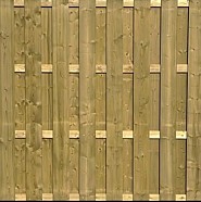 Waxed wood 15-planks Jumboscherm 180x180cm horizontaal/vertikaal