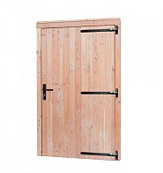 Douglas enkele deur extra breed met zwart beslag. rechtsdraaiend. 108x209 cm onbehandeld