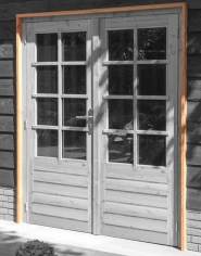 Douglas stelkozijn universeel t.b.v. enkele of dubbele deur, kleurloos geïmpregneerd.