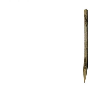 Ronde paal tamme kastanjehout geschild, Ø 6/8 x 250 cm.