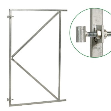Verstelbaar stalen poortframe 100 x 155 cm, vuurverzinkt.
