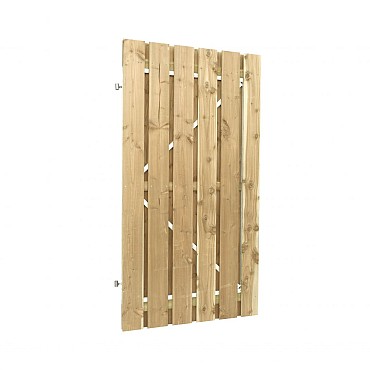 Jumbodeur met slotgat, geschaafd vuren 15 mm op verstelbaar stalen frame 100 x 200 cm, recht verticaal.