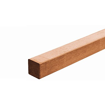 Hardhout Angelim 90x90x3050mm 4-zijdig glad