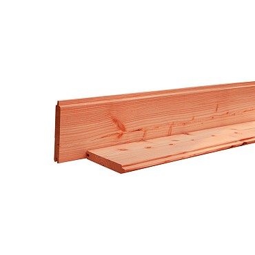 Douglas geschaafd blokhutprofiel 2,8 x 19,5 x 500 cm, groen geïmpregneerd.