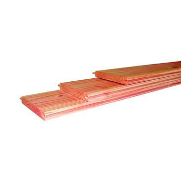 Douglas geschaafd dakbeschot 1,6 x 11,6 x 500 cm, groen geïmpregneerd.