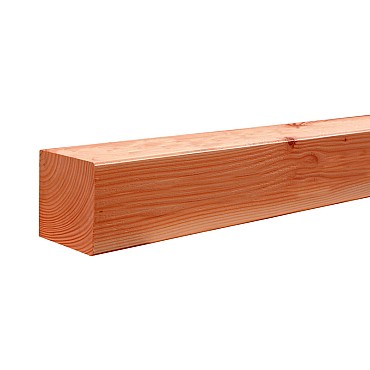 Douglas geschaafde paal 14 x 14 x 400 cm, onbehandeld.