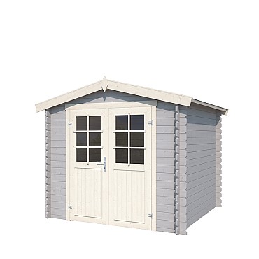 Blokhut Ingo 230x230 Platinum Grey-Wit