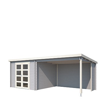 Blokhut Manuel 600x275 Platinum Grey-Wit