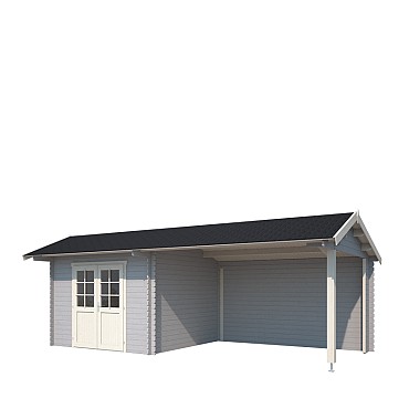 Blokhut Maribel 680x300 Platinum Grey-Wit