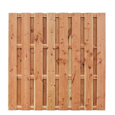 Douglas blank 15-planks Jumboscherm 180x180cm  16x140mm met 4 tussenlatten 18x70mm
