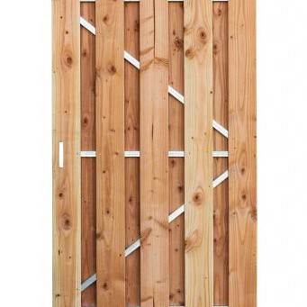 Douglas blank Jumbo deur met stalen frame 100x180cm incl. RVS cilinderslot 16x140mm (eigen productie)