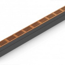 ACO Slim-Line 100 cm met corten design rooster