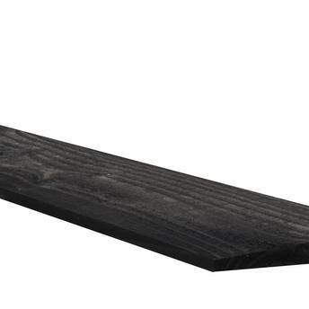 Douglas Zweeds rabat 1 zijde geschaafd. 1 zijde fijnbezaagd 1.1-2.7x19.5x400 cm zwart gedompeld
