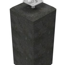 Betonpoer XL 22x22x40 cm, antraciet, schroefdraad M20