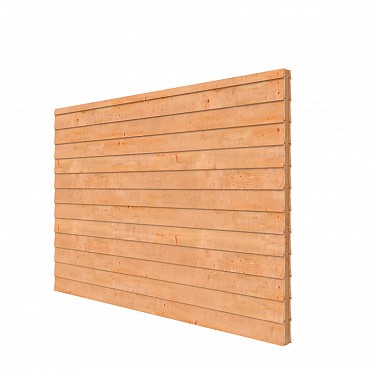 Douglas wandpakket t.b.v. dubbelzijdige wand kapschuur Comfort 229x162 cm, kleurloos geïmpregneerd.