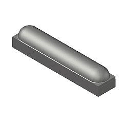 Stootband 2 zijden rond 18x20x100 voet 8cm grijs