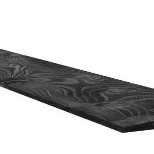 Vuren Zweeds rabat 1 zijde geschaafd. 1 zijde fijnbezaagd. 1.1-2.7x19.5x300 cm zwart gespoten