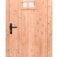 Douglas enkele 1-ruits deur inclusief kozijn, rechtsdraaiend, 90 x 201 cm, kleurloos geïmpregneerd.