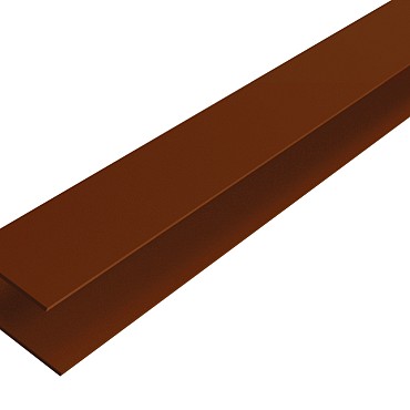 Alu WEO Essential Gardenwall F-profiel Ipé 35x45mm L-300 cm RAL8028