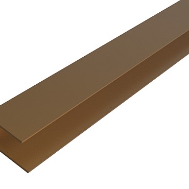 Alu WEO Essential Gardenwall F-profiel Teak 35x45mm L-300 cm RAL8024