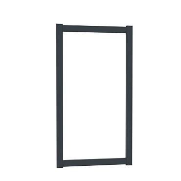Boston alu vulbaar poortframe 120x183cm RAL9005 incl insteekslot