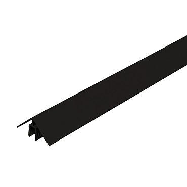 WEO alu Klikprofiel 50x50mm L-300cm Ebony black  RAL9005