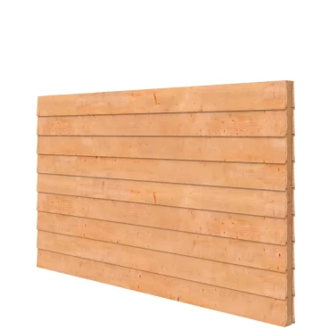 Douglas wandpakket t.b.v. dubbelzijdige wand kapschuur Comfort 278,5x162 cm, onbehandeld.