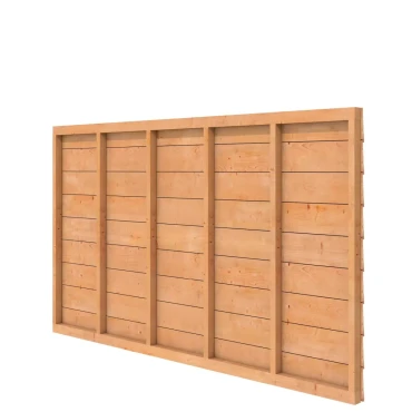 Douglas wandpakket t.b.v. enkelzijdige wand kapschuur Comfort 278,5x162 cm, onbehandeld.