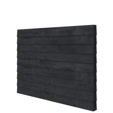 Douglas wandpakket t.b.v. dubbelzijdige wand kapschuur Comfort 229x162 cm, zwart geïmpregneerd.